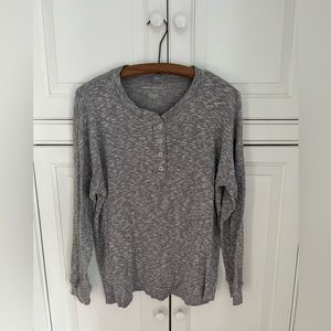 American eagle, Henley long sleeve shirt, size medium, color: grey
